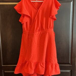 Vibrant orange  Kids Dress